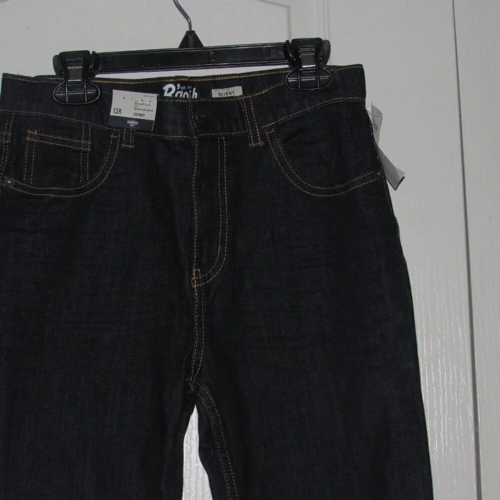 NWT OSHKOSH B’GOSH Kid’s Dark Wash Skinny Jeans Size 12R